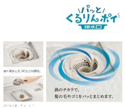 パッとくるりんポイ排水口