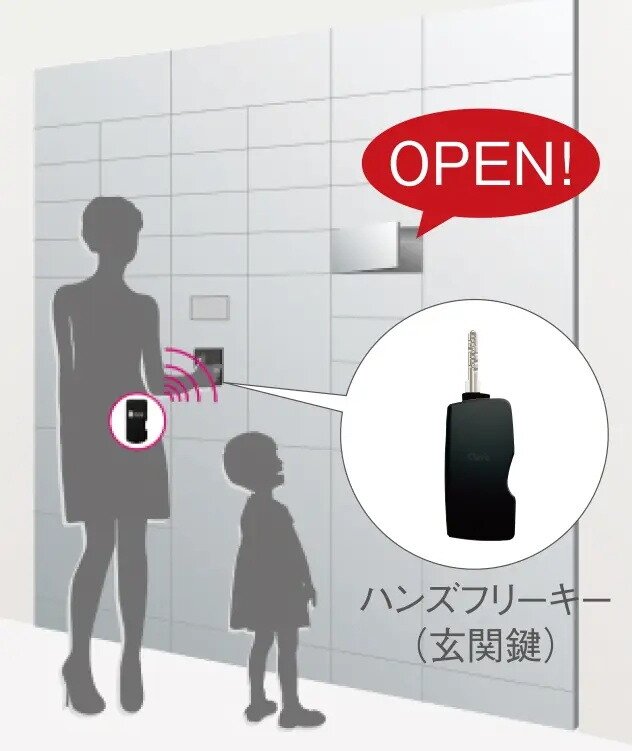 ハンズフリーキー対応宅配ボックス