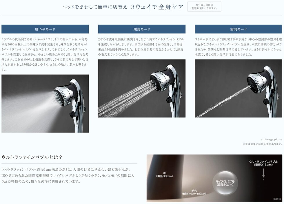 ウルトラファインバブルを含んだ水が肌や髪質を整える「たからのミラブルEx」
