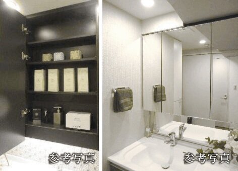 三面鏡裏収納