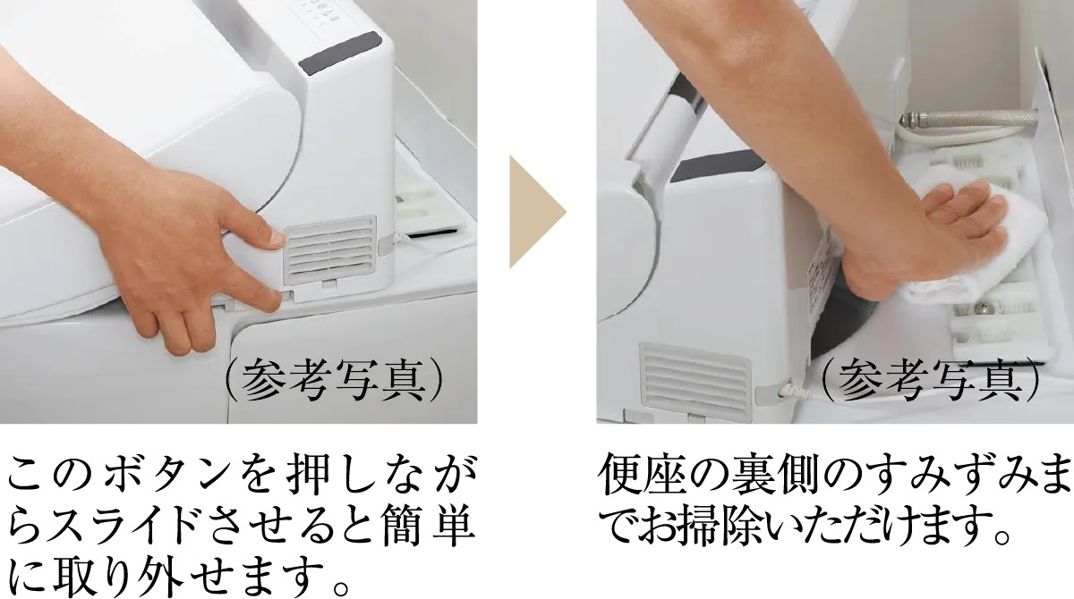 ウォシュレット本体ワンタッチ着脱