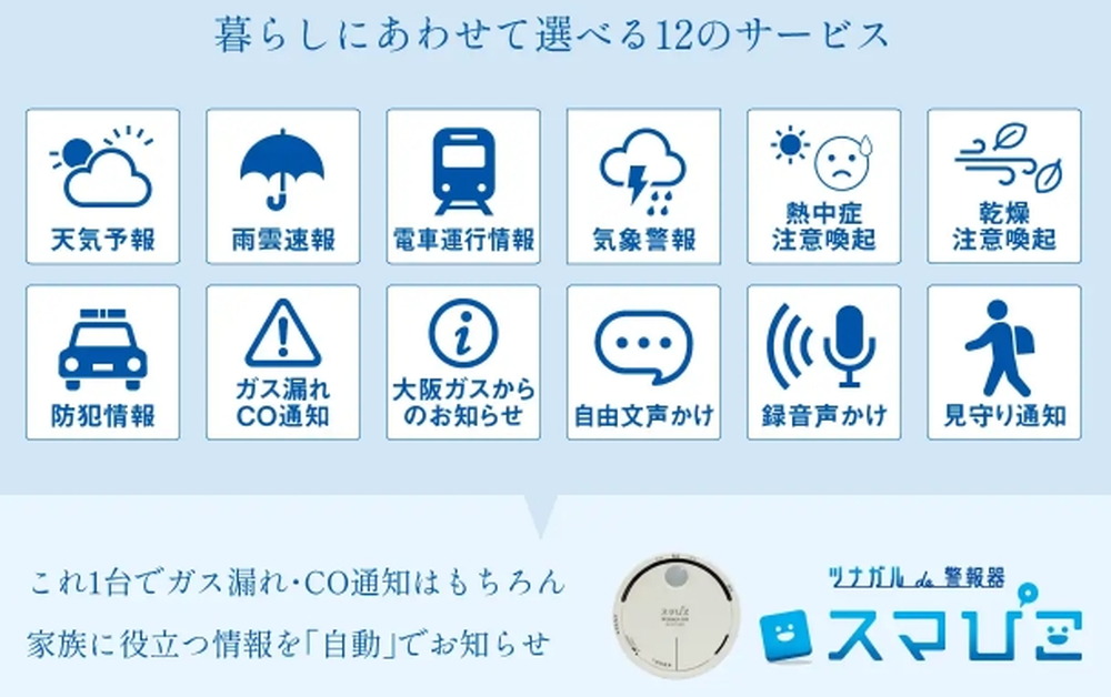 暮らしを安心・快適・スマートに、IoTガス警報器「スマぴこ」