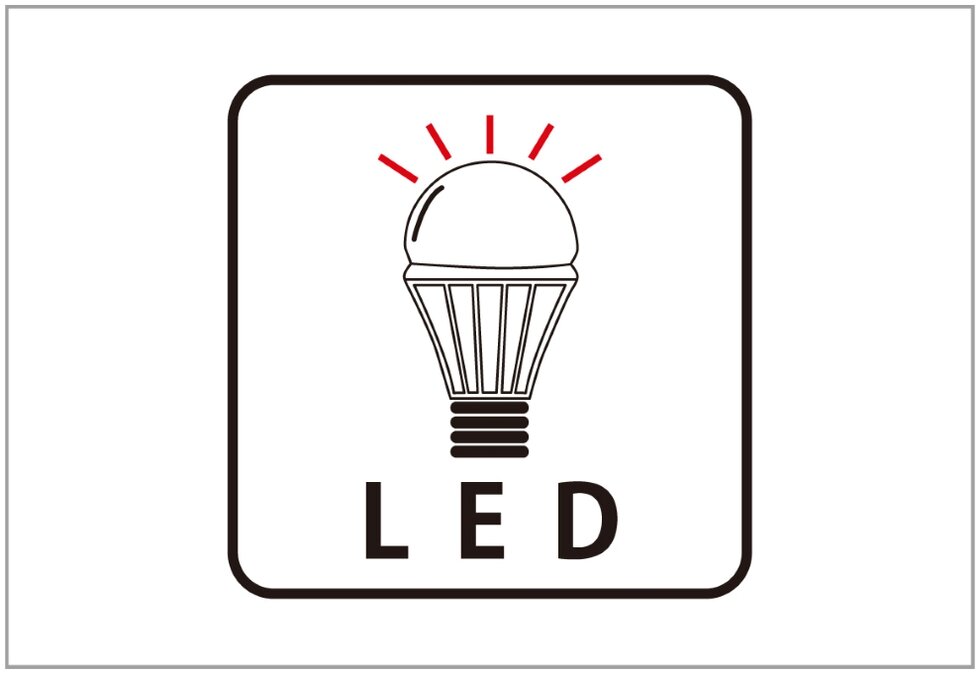 省エネ・長寿命のLED電球を使用
