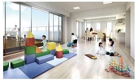 パーティースペース&キッズルーム&ルーフバルコニー完成予想図