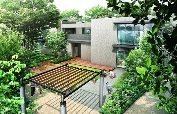 子育て支援施設・前庭完成図