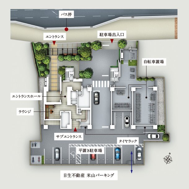 敷地配置完成予想図