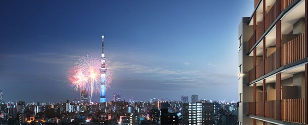 外観完成予想図(眺望合成)