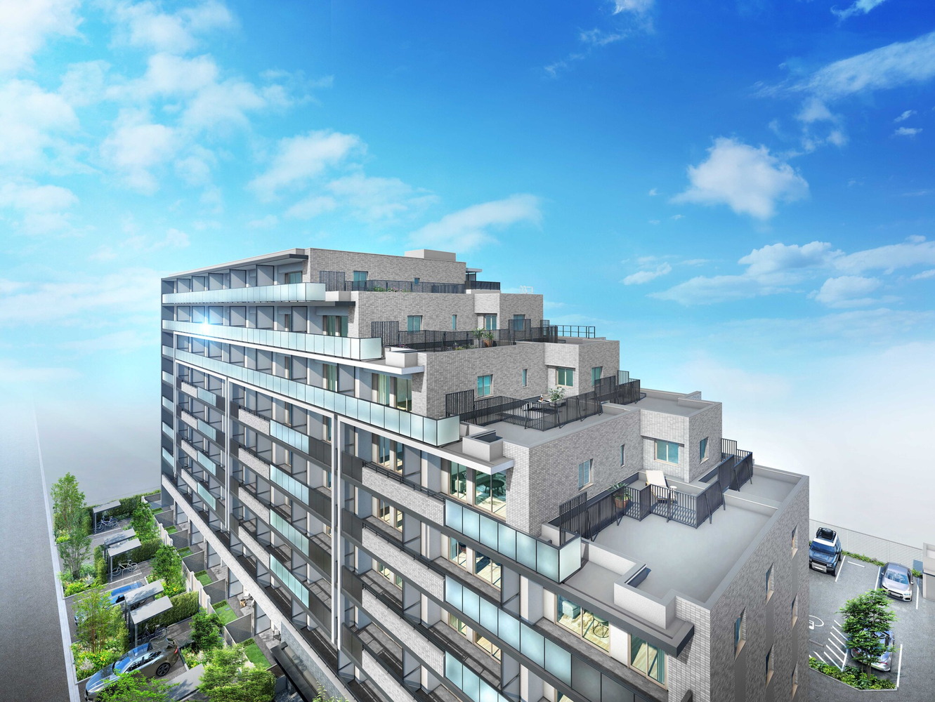 アルファステイツ市川下総中山（外観完成予想図（鳥瞰））