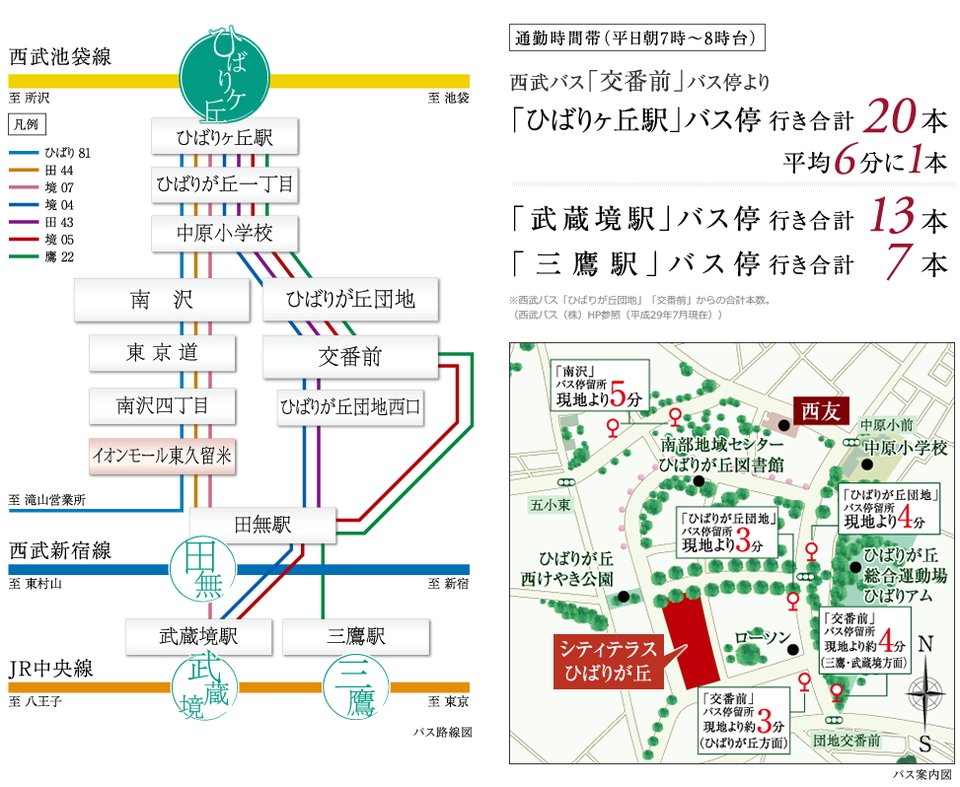 バスアクセス案内図