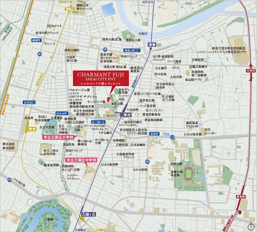 現地案内図(広域)