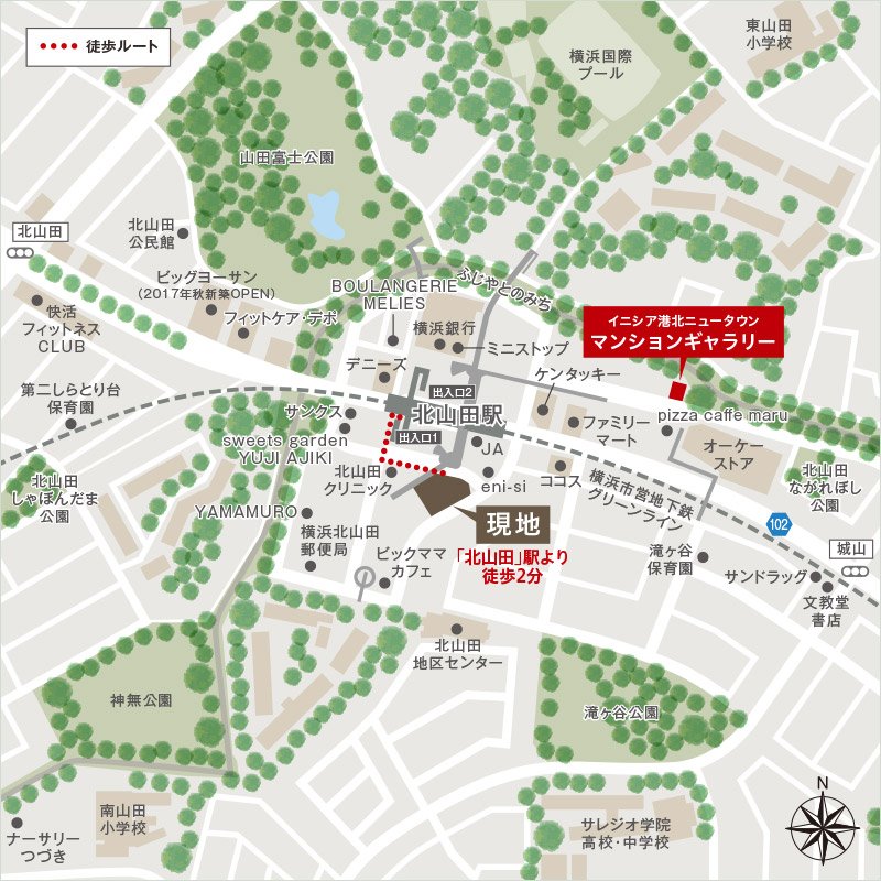 現地・マンションギャラリー案内図