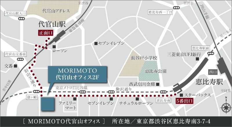 モリモト代官山オフィス案内図