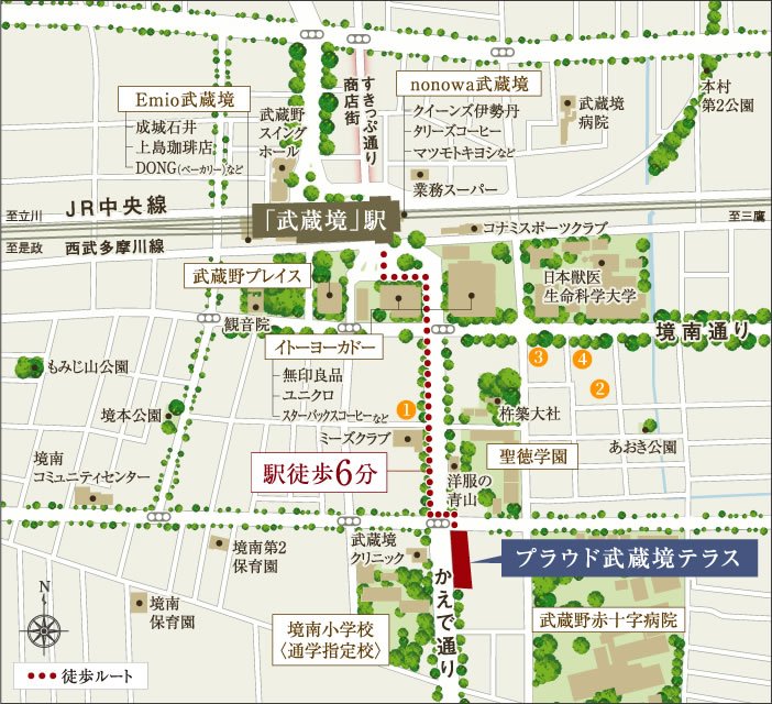 現地・マンションギャラリー案内図