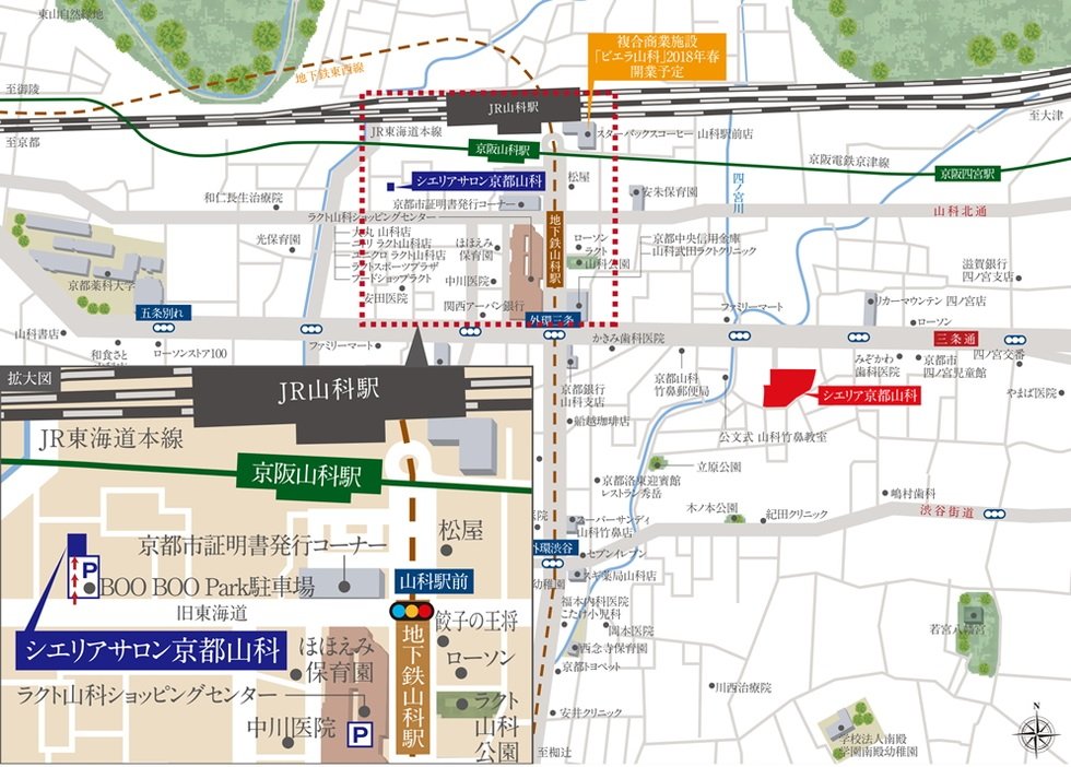 現地・サロン案内図