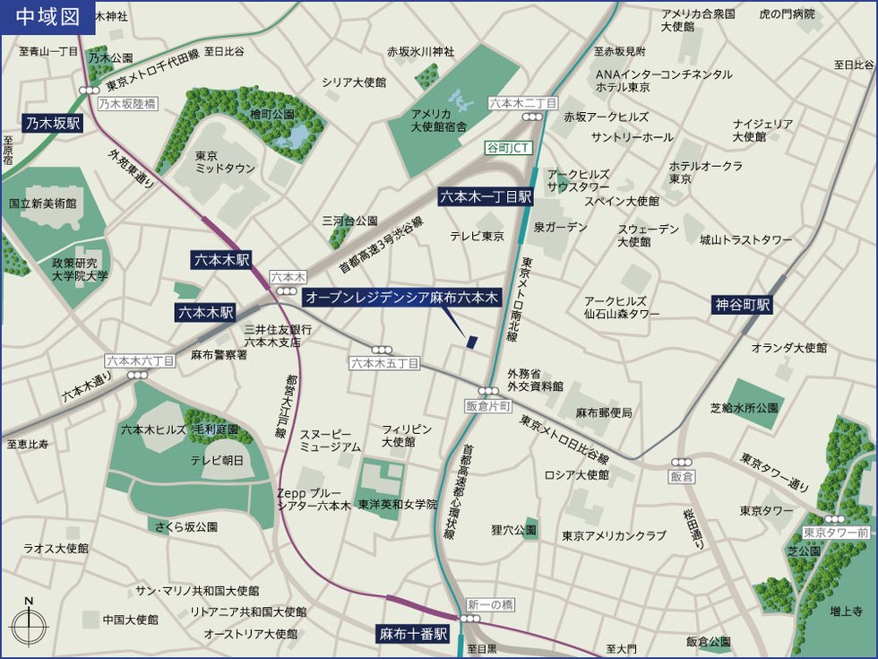 現地案内図(中域)