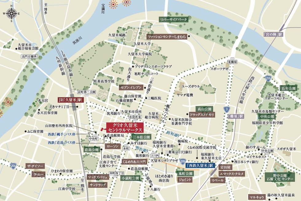 現地・マンションギャラリー案内図(広域)
