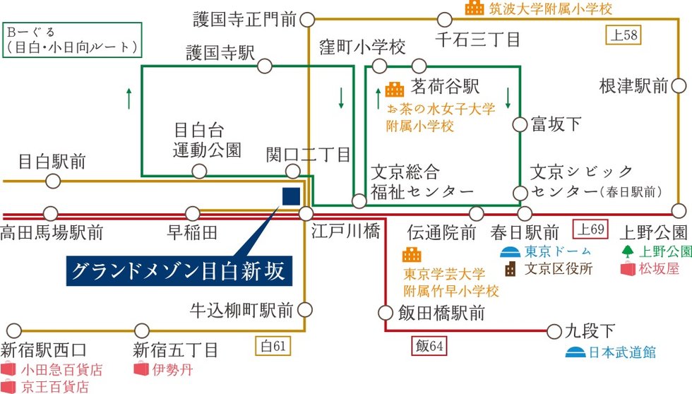 都営バス・Bーぐる路線図