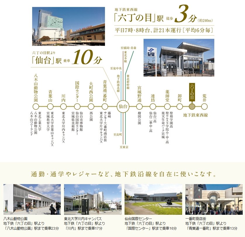 都市と生活を繋ぐ軽快な地下鉄アクセス
