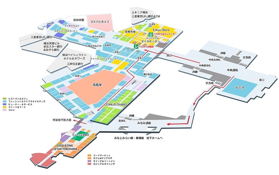 毎日のお仕事帰りが、便利で楽しい時間になる。
バス利用も快適な「横浜」駅西口を使いこなす。