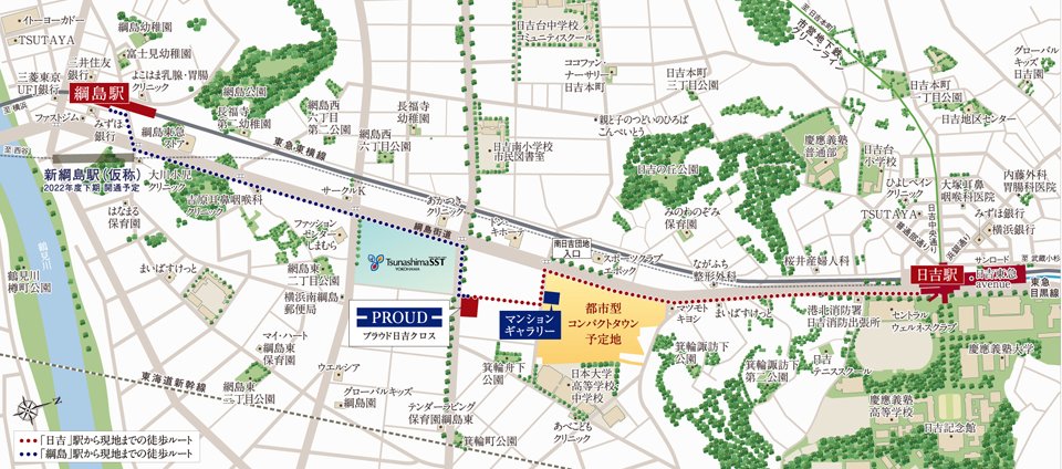 現地・マンションギャラリー案内図