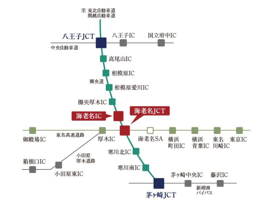 都心や横浜に加えて、箱根などのレジャースポットも車で気軽に。