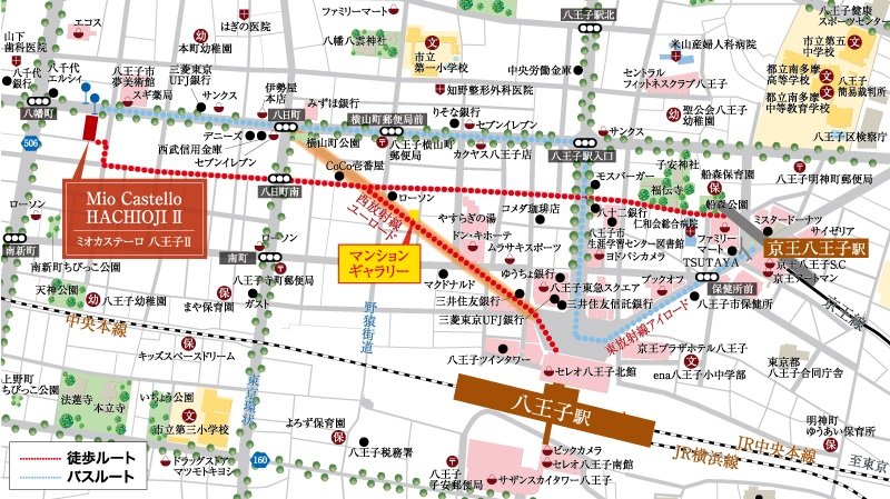 現地・マンションギャラリー案内図