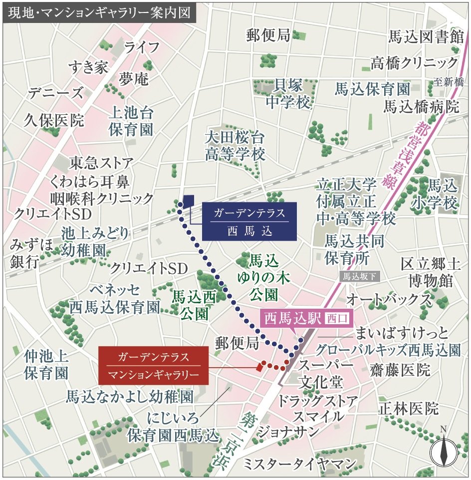 現地・マンションギャラリー案内図