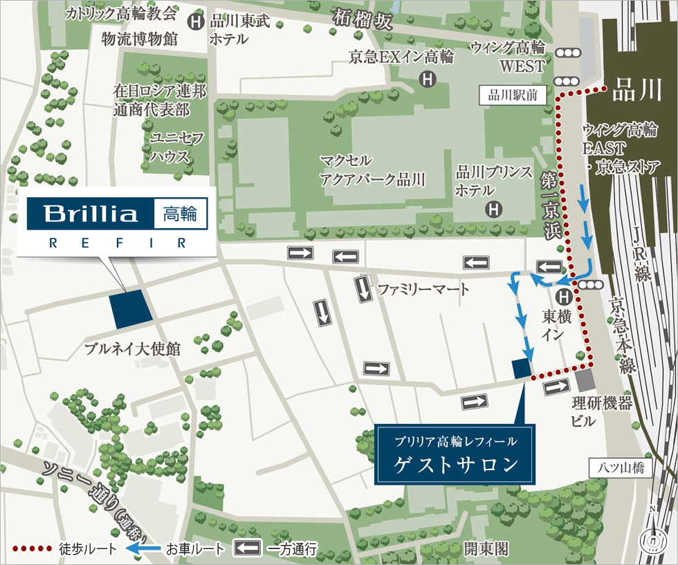 ゲストサロン・現地案内図