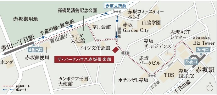 ザ・パークハウス赤坂倶楽部 案内図