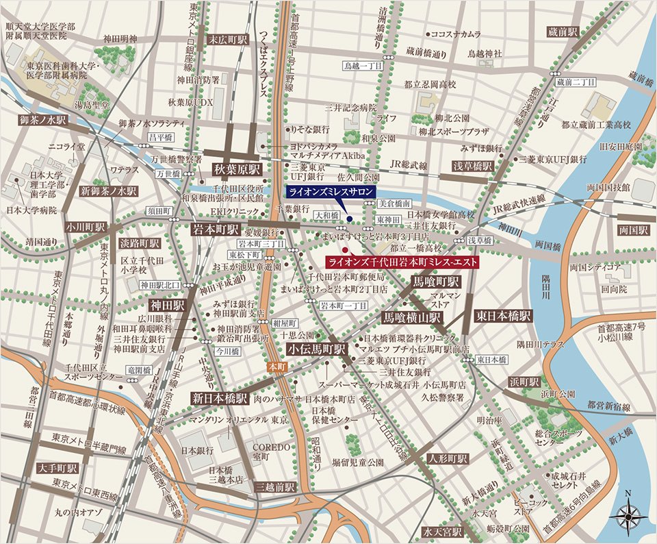 現地案内図(広域図)