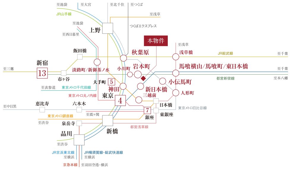 14駅13路線 利用可能※1、山手線徒歩圏※2