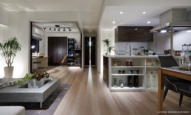 LIVING DINING KITCHEN