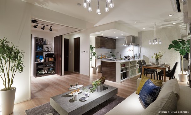 LIVING DINING KITCHEN