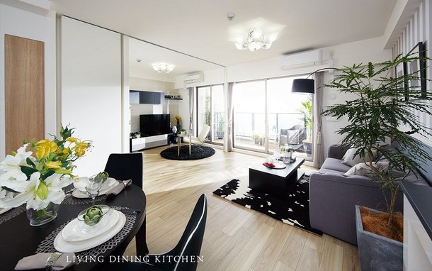 LIVING DINING KITCHEN