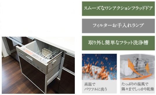 節水仕様の食器洗い乾燥機