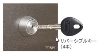 挿入しやすいスティックタイプのリバーシブルキー