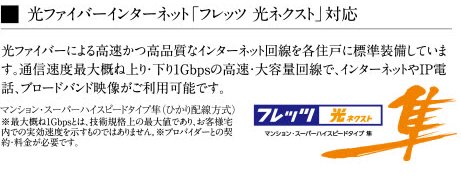 光ファイバーインターネット「フレッツ 光ネクスト」対応