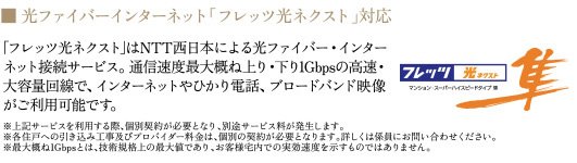 光ファイバーインターネット「フレッツ光ネクスト」対応