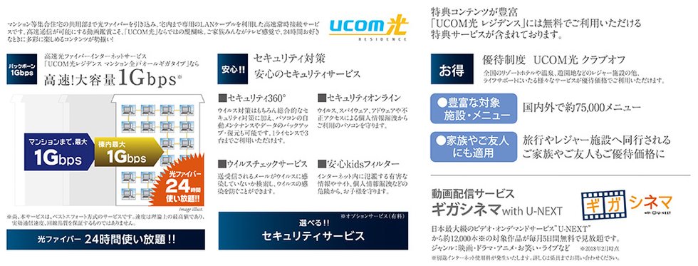 高速光ファイバーインターネットサービス【UCOM光レジデンス】