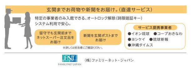 玄関までお荷物や新聞をお届け。(直達サービス)
