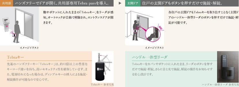 奈良県初 エントランスも住戸玄関もハンズフリーでラクラク「Tebra」システム