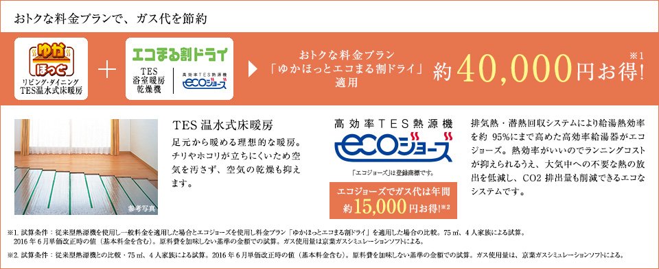 おトクな料金プランで、ガス代を節約