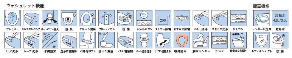 ウォッシュレット機能/便器機能