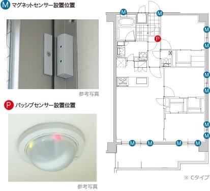 マグネットセンサー付の窓を全住戸に採用