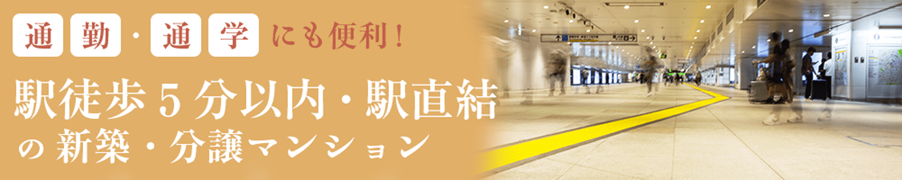 駅近(駅徒歩5分以内・駅直結)