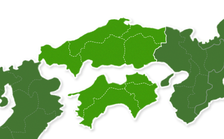 中国・四国の地図