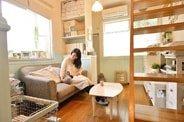 ウサギと暮らすブルー×ホワイトのシャビーシックROOM