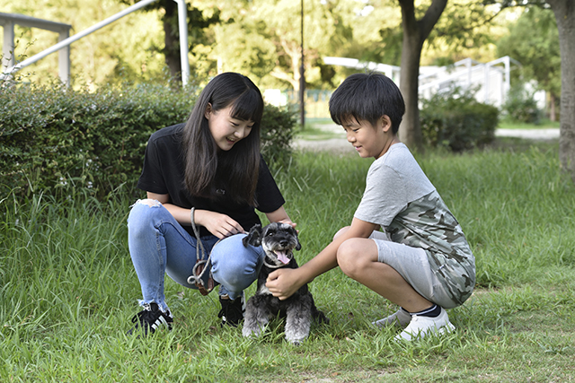 息子さんはご主人の母校へ、娘さんは奥様の母校へ通学中。