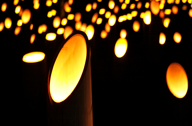 千里の竹あかり