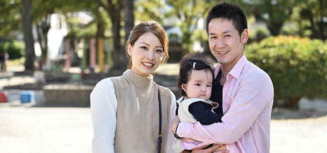 高槻市K様ファミリー 3年半前、結婚を機に高槻市へ。ご夫婦と8ヶ月になるお子様の3人家族。